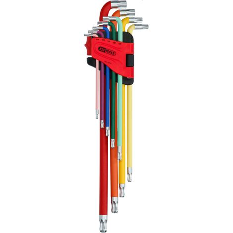 KS Tools 151.5210 TX Winkelschraubendreher-Set T 10, T 15, T 20, T 25, T 27, T 30, T 40, T 45, T 5