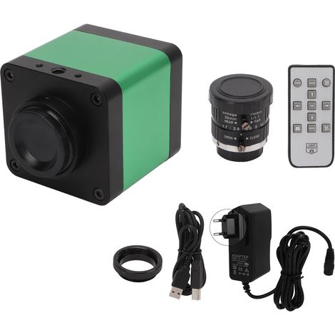 Caméra Microscope Vidéo 48MP, Zoom Numérique 35mm, Objectif 5MP CCTV USB pour Observation de Microstructures, Prise EU (1/5)