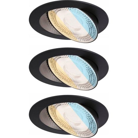Paulmann Aumus spot encastré noir 105 mm 5W LED