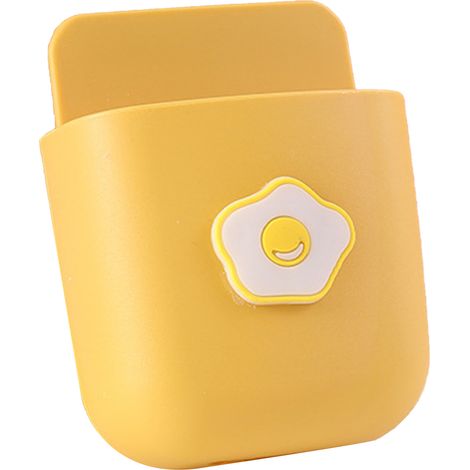 Boîte de Rangement Murale Mignonne pour Téléphone, Motif Œuf au Plat Jaune, Déco Maison (1/2)