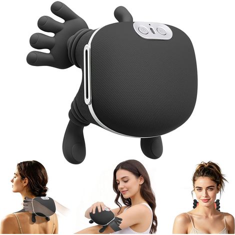 Massaggiatore elettrico per collo 4D, massaggiatore per spalle e collo con funzione di riscaldamento, 3 velocità, 2 livelli di riscaldamento (30°C/40°C), dispositivo di massaggio per casa/ufficio/viag (1/5)