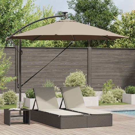 Sonnenschirm Taupe 294 x 294 x 248 cm Polyester und Aluminium