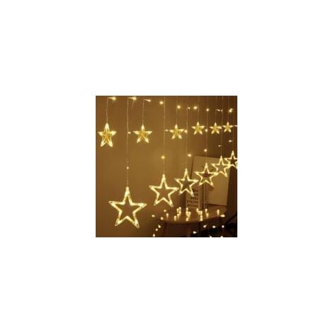 m lange Lichterkette mit warmweißen Sternen, ideal als Fensterbeleuchtung, USB-LED-Weihnachtsdekoration für Garten und Schlafzimmer (1/5)