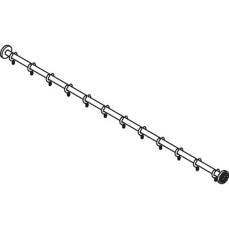 HEWI 900.34.40240 Tringle à rideau, Ø25, L=1524 mm (1/2)