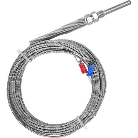 Temperaturfühler Typ K mit Thermoelement und M8-Gewinde, 30 mm, 0-400 °C (5 m) (1/4)