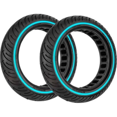 Accessoires de mobilité sur roues, caoutchouc souple, rembourrage amélioré, 2x 8.5 roues "ligne bleue" (1/2)
