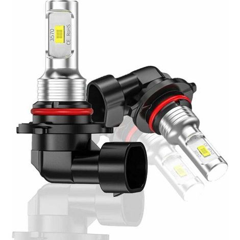 9005 HB3 LED-Lampe für Nebelscheinwerfer oder Tagfahrlicht, 6000K Xenonweiß, 4000 Lumen, IP67 wasserdicht, CSP-Chips, polaritätsunabhängig (2er-Pack) (1/4)