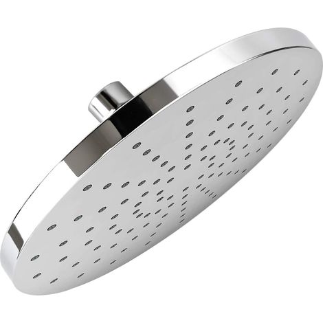 Pommeau de douche fixe de 8 pouces, boule pivotante à effet pluie, montage fixe, ABS chromé rond (1/5)