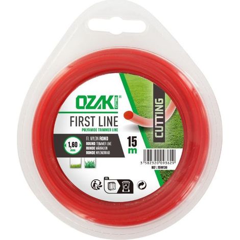 Fil débroussailleuse rond Ozaki 1,60mm  215 mètres (1/4)