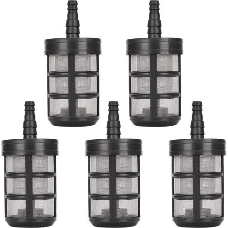 5 PCS Filtre de Tuyau d'arrosage Acier Inoxydable Pompe D'aspiration D'eau Filtre Cryptage à Double Couche pour Tuyau D'admission Pulvérisateurs nettoyeur haute pression à Huile Équipement (1/5)
