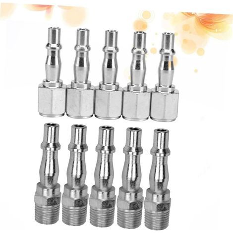10 pièces Raccords Pneumatiques Bsp Connecteurs Femelle pour Tuyau Air et Compresseur Kit de Réducteurs Pneumatiques pour Tube Air Accessoires Compresseur Portatif (1/5)
