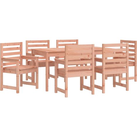 vidaXL Set da Pranzo per Giardino 7 pz in Legno Massello di Douglas (1/5)