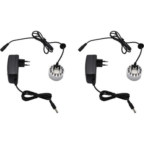 Deux pulvérisateurs, 12 lumières LED à changement de couleur, adaptés aux fontaines, aux bassins, à la pulvérisation intérieure et extérieure. (1/5)