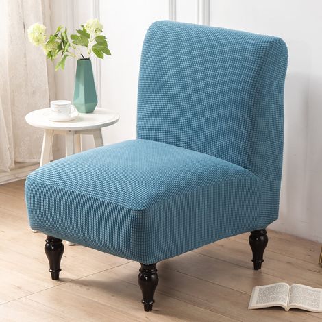 Housse De Chaise Sans Accoudoirs - Tissu Jacquard Extensible En Velours De Maïs - Pour Chaise Bureau Ou Salle À Manger - 1 Pièce (1/5)