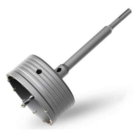 Scie cloche à béton de 120 mm avec extension SDS-Plus de 320 mm, kit de scie cloche à béton, foret à noyau, 4 forets à centre pointu de 8 x 110 mm, foret en carbure (1/5)