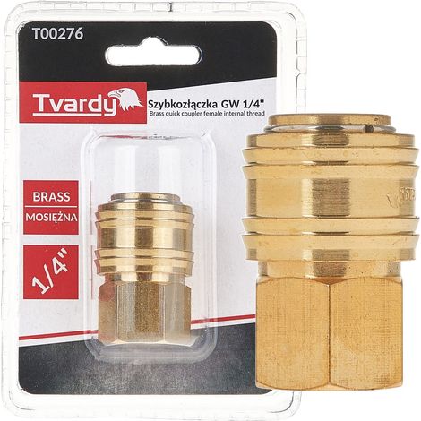 Raccord rapide en laiton GW 1/4" femelle (1/10/100) (1/3)