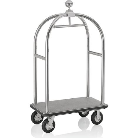 Chariot à bagages en Acier Inoxydable gris L 1130 mm l 620 mm H 1910 mm 1 - Was Germany