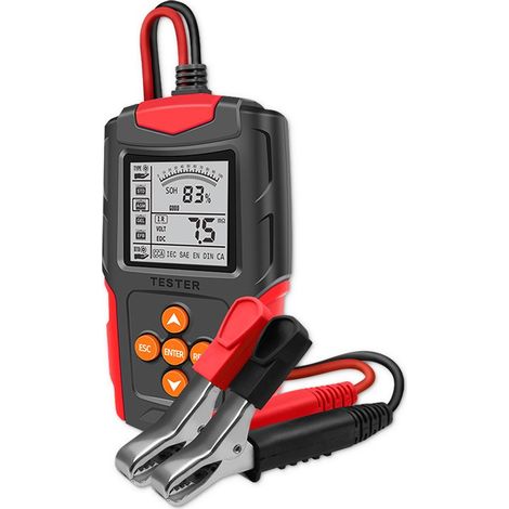 Testeur de batterie numérique Qoltec avec écran LCD 12 V 24 V 3 Ah-200 Ah (1/5)
