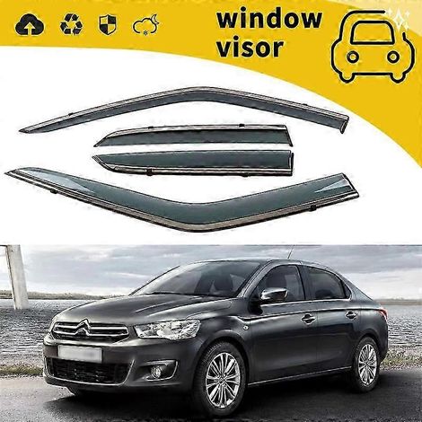 Déflecteur de pluie pour vitres de portières de voiture Citroën Elysée Fukang (2006-2018) - Décoration de rechange (1/5)