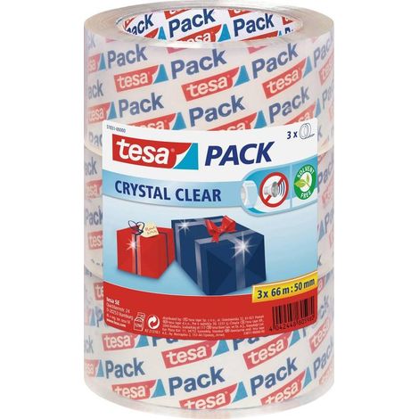 Cinta adhesiva Tesa Packband transparente 66 m x 50 mm - Pack de 3