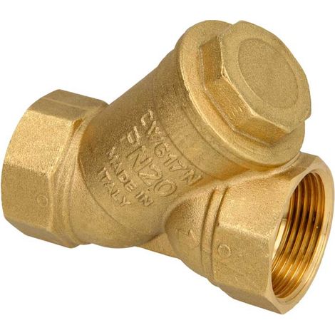 "FILTRO A Y FEMMINA/FEMMINA IN OTTONE GIALLO TIEMME 3/4"""" DN20 - PN20"