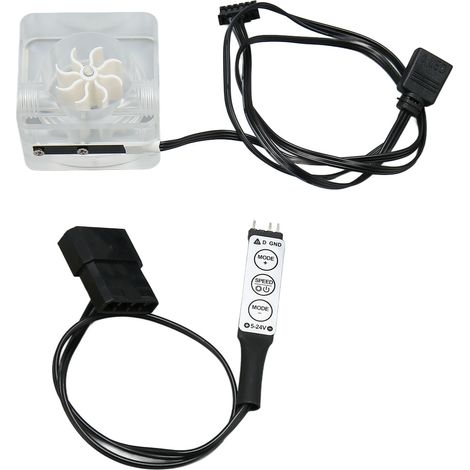 Compteur de débit d'eau G1/4 à 3 voies avec hélice 8 aubes en acrylique durable pour refroidissement PC - Blanc (1/5)