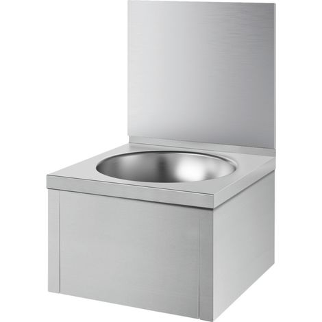 Delabie Lavabo SXS ou robinet avec panneau arrière Edst. 1.4301 satiné