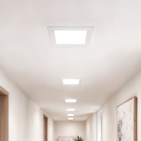 LED Einbaustrahler flach 18W Eckig SuperSlim Schnitt 205x205 mm 4000K Neutralweiß