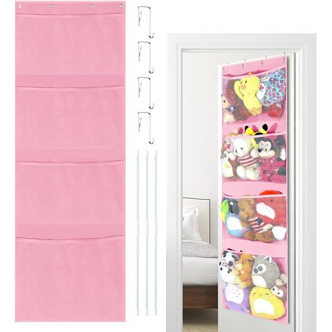 Stockage D'Animaux En Peluche Sur L'organisateur De Porte Filet Ou Hamac Pour Animaux En Peluche Organisateur Suspendu Pour Chambre à Coucher Salle De Bain Pépinière Chambre D'enfant Jouet Net (1/5)