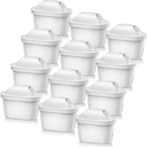 Lot de 12 cartouches de filtrat et compatibles avec bouilloire Brita tout en 1, réduit le chlore, métaux Lourds et Calcaire, Meilleur Goût