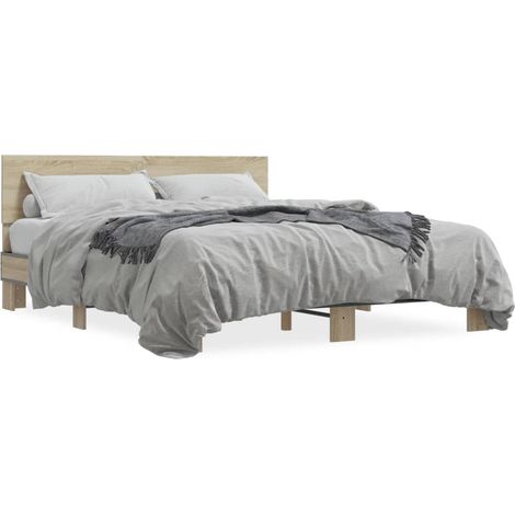 Maison Exclusive - Bettgestell Sonoma-Eiche 160x200 cm Holzwerkst