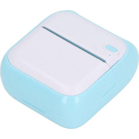 Mini-Taschendrucker mit 5 Papierrollen, Bluetooth-Drucker, Thermodrucker für Etiketten, Fotos, Notizbücher, Blau (1/5)