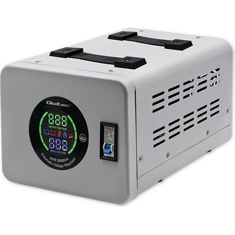 Qoltec AVR 5000VA stabilizzatore di tensione grigio (1/5)