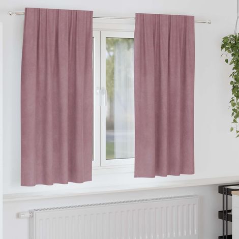 Verdunkelungsvorhänge 2 pcs Dunkelrosa 140 x 175 cm Samt