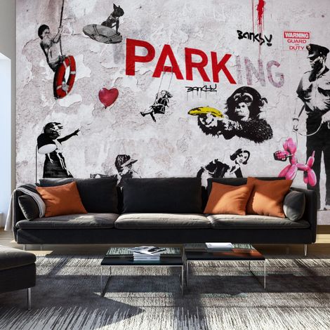 Papier peint [Banksy] Diversité graffiti - 150 x 105 cm (1/4)