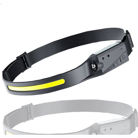 Potente lampada frontale ricaricabile, lampada frontale a LED impermeabile, 350 lumen, sensore di movimento per pesca, campeggio, lettura, escursionismo (non immergere in acqua) (1/5)
