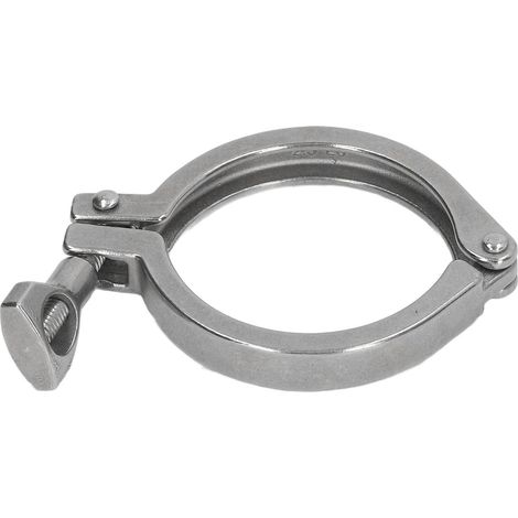 Bride de fixation pour tube sanitaire en acier inoxydable 304, collier de serrage robuste à ergot simple avec écrou papillon, type 63, pour tuyauterie d'eau (1/5)