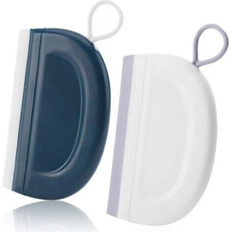 2Pcs Mini Raclette à Verre, Mini Raclettes de Douche, Petites Raclettes pour Portes de Douche, Essuie-Glace de Douche, Multi-Usage Raclette de Douche pour Fenêtre de Salle de Bain, Cuisine