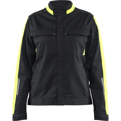 Arbeitsjacke Industrie Stretch Damen 4443 - Schwarz/Gelb M