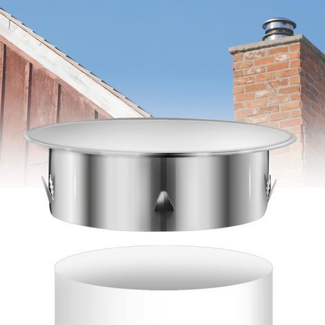 Stainless Steel Chimney Plug for 125-130mm Pipe, Diameter 122mm, Height 45mm, Stove Use (1/5)