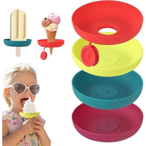 pezzi - Gelato St& - Gelato per bambini& - Gelato a prova di perdite& - Stampi per gelato in silicone - Snack surgelati St& - Porta ghiaccioli a prova di gocciolamento - Ghiaccio (1/5)