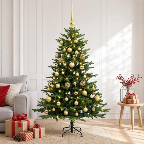 vidaXL Árbol de Navidad artificial con bolas 120 cm 150 LED (1/5)