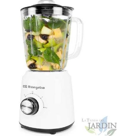 Orbegozo Mixer aus Glas.  Fassungsvermögen 1,5 Liter.  Kristallglas.  2 Geschwindigkeiten + Turbo.  Leistung: 500W.