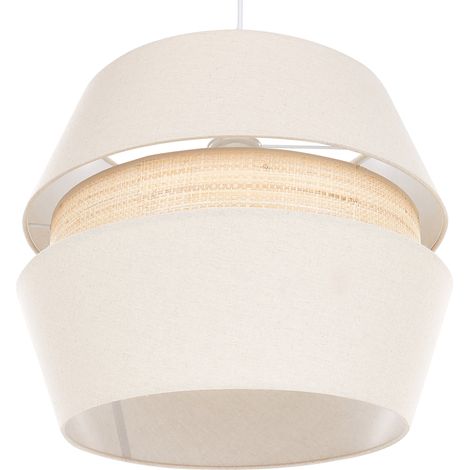 Lámpara colgante moderno iluminación de techo pantalla tejido rafia lino 122 cm beige Atoyac