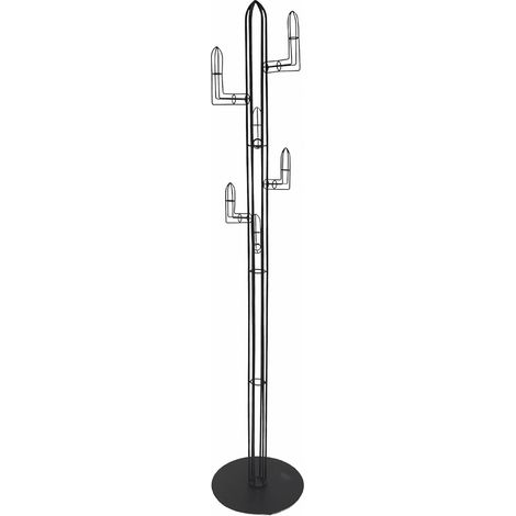 Porte manteau cactus noir design métal pour entrée moderne - noir profond mat (1/3)