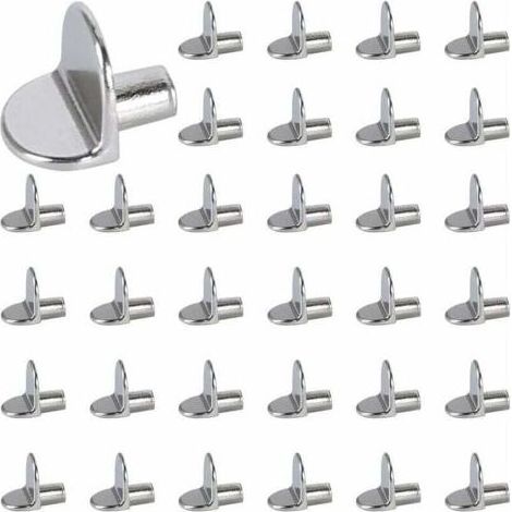 Taquet Etagere 5mm Taquets pour Étagères Chevilles de Support d'Étagère Goupille Étagère Broches Support Etagere Bricolage Acier Inoxydable,40Pcs (1/4)