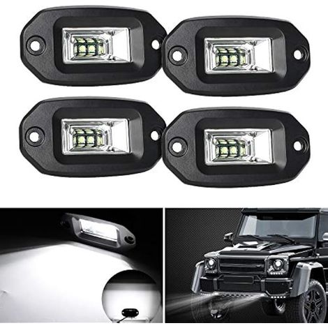 Lot de 4 ampoules LED encastrées 12 V 20 W pour VTT, UTV, SUV, camion, bateau (1/5)