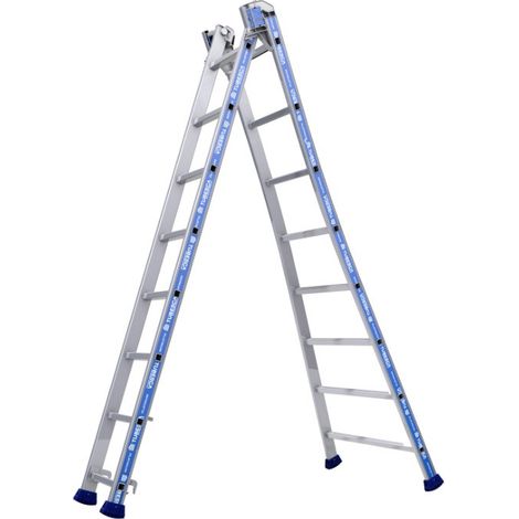 Escalera convertible platino 2 planos - TUBESCA - 2m36/4m04 - 02442608
