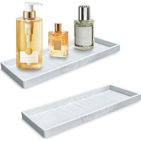 Lot de 2 Plateaux Silicone 30,5cm Antidérapant Résistant Chaleur Pour Salle De Bain Cuisine (1/5)