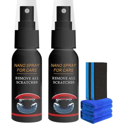 NurafixNano Spray de Réparation de Rayures de Peinture de Voiture,Spray de Réparation de Rayures de Voiture, Efface Rayure Auto,Car Scratch Remover pour Réparation Rapide des Rayures (2PC) (1/5)